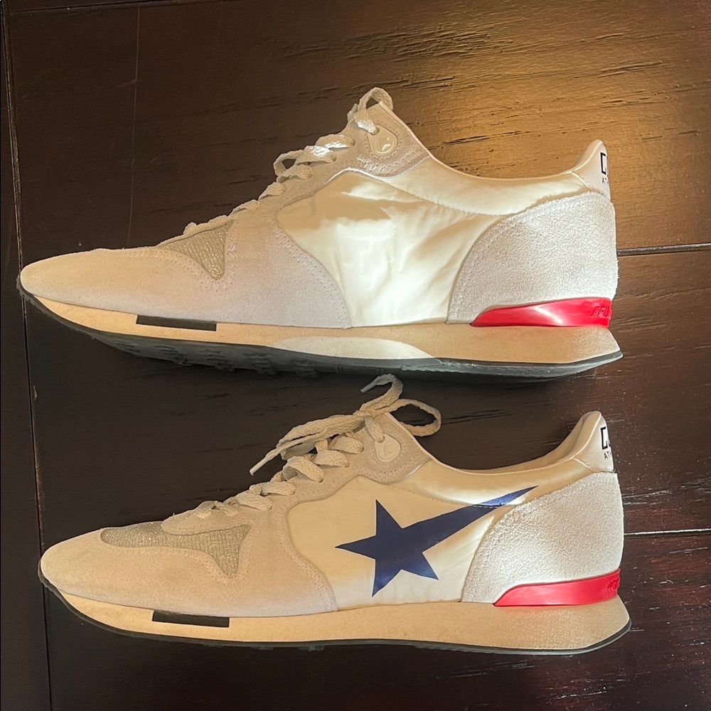 Golden Goose White suede and Blue star Runners - Picture 4 of 7